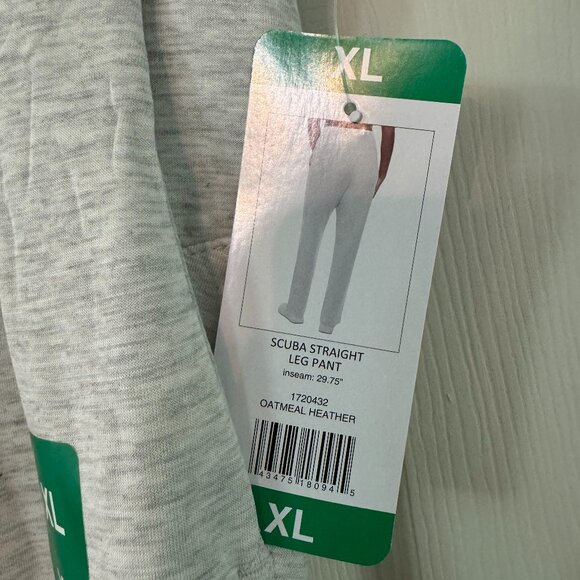 Danskin Scuba Pant Oatmeal Heather Woman's Size‎ XL Amazing Soft Fabric - Picture 2 of 7